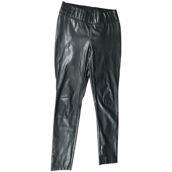 I.N.C International Concepts Women's High Rise Faux Leather Pants Size 8 Skinny - Picture 1 of 9